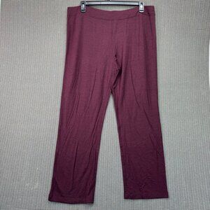 Dressbarn Womens XL Maroon Pants - Soft & Comfortable Lounge Wear